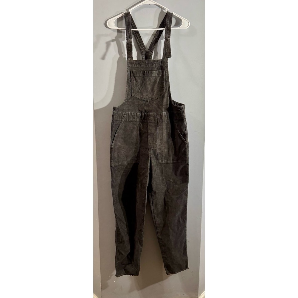 Aerie Womens Werk & Play black‎ corduroy overalls oversized XS